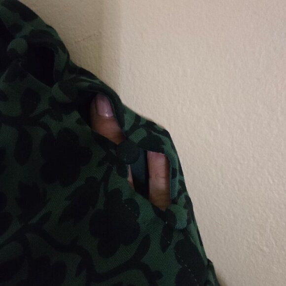 Boden Alexis Green Floral Jersey Fit N Flare Dress Size 6 - Picture 8 of 10